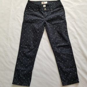 Capri Light Denim Jeans Dark Blue With stars SZ 3